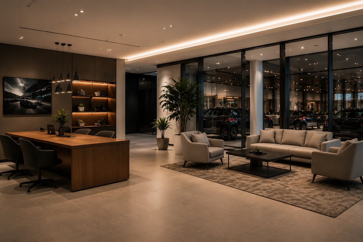 Consultation area at the Aurora showroom